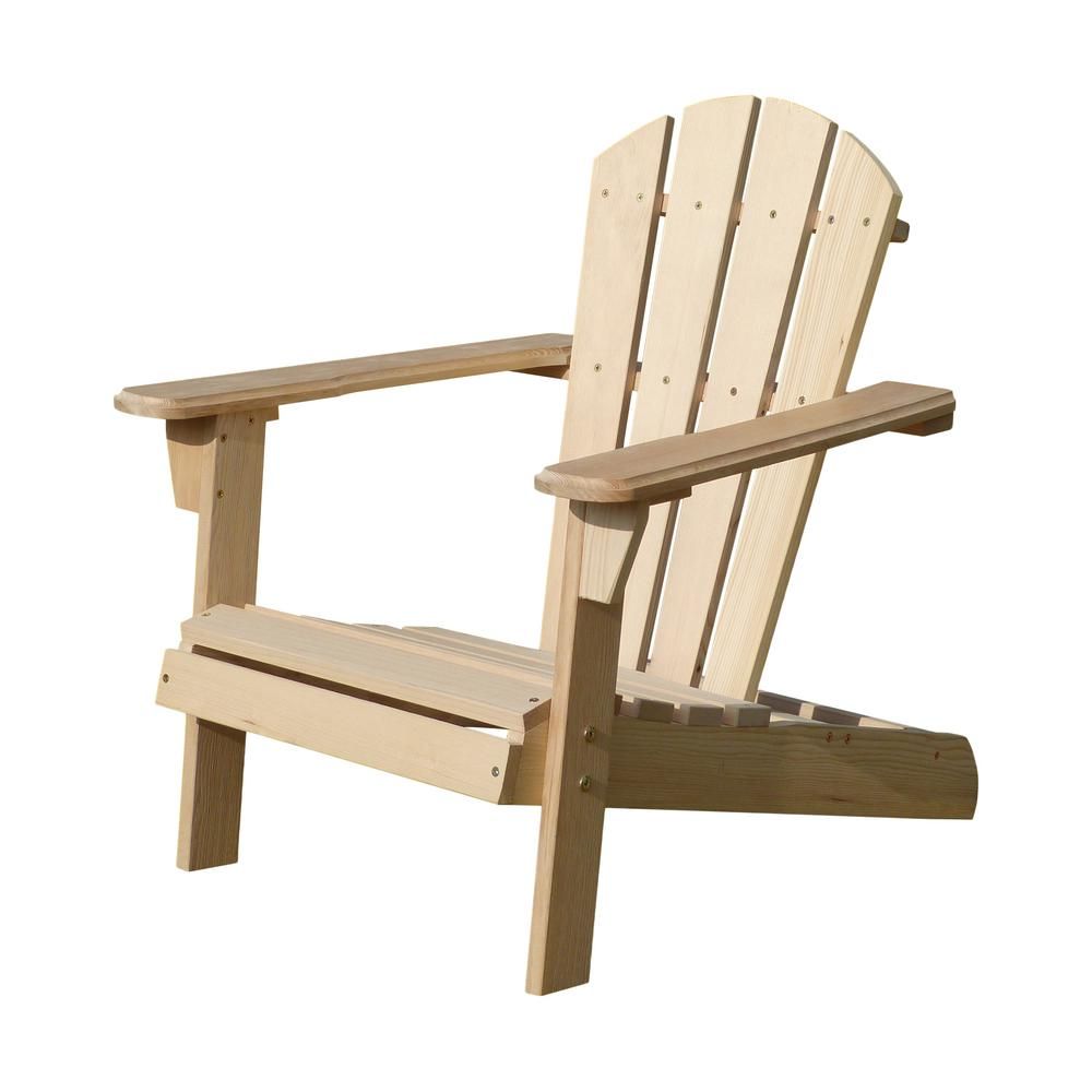 turtleplay Unfinished Wood Kids Adirondack Chair Kit | The Home Depot