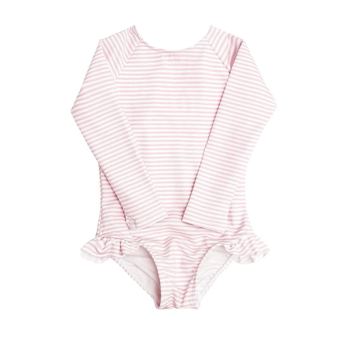 girls navy stripe rashguard one piece | minnow