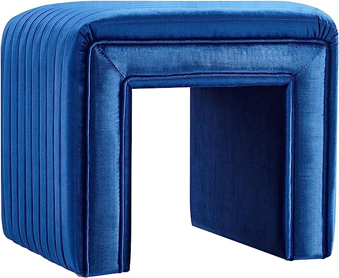 Get Set Style Velvet Ottoman Foot Rest, Comfy Vanity Chair, Upholstered Footstool, Entryway Bench... | Amazon (US)