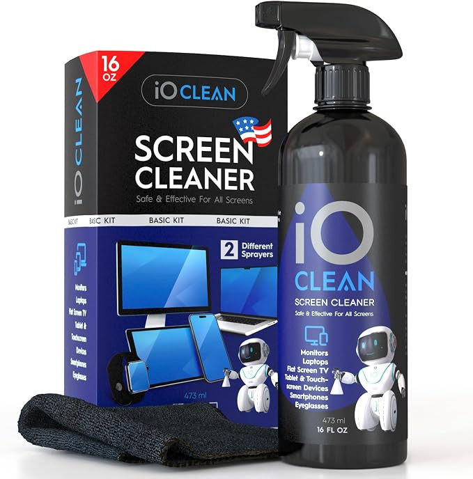 Screen Cleaner Spray (16oz - 473ml) – Best Large Cleaning Kit for LCD LED OLED TV, Smartphone, ... | Amazon (US)
