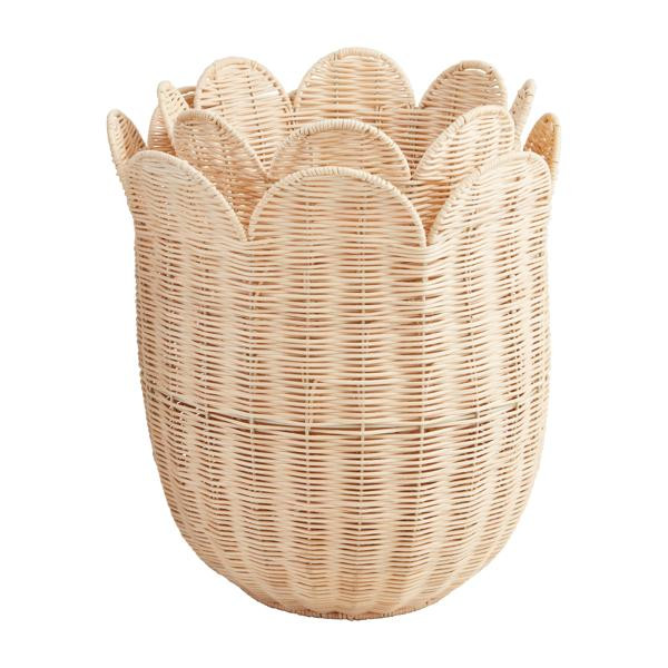 Scallop Rattan Basket Set | Mud Pie
