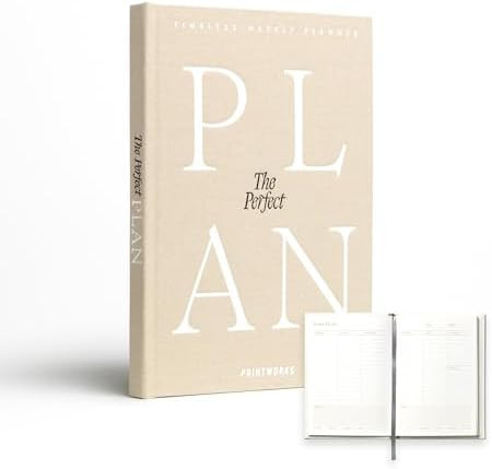 Printworks Weekly Planner, Beige – 6x9 Inch, 104 Pages - Undated Minimalist Agenda & To Do Orga... | Amazon (US)