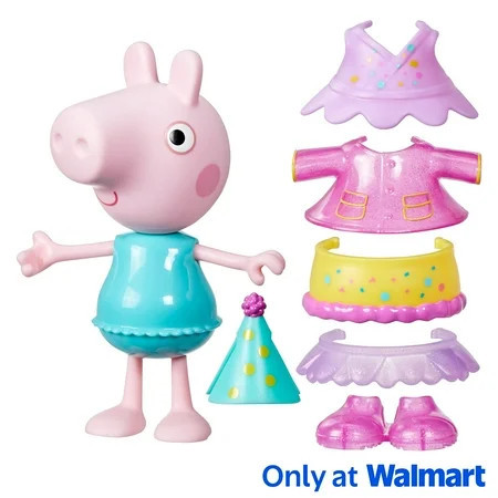 Peppa Pig Toys Peppa Pig Celebration Dress-Up 6” Figure, Preschool Toys, Holiday Gifts for Kids, 3 and up | Walmart (US)