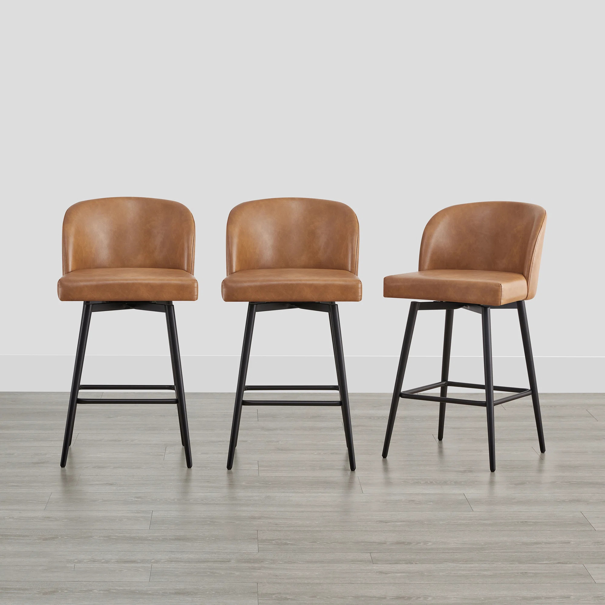Benedit Swivel 27.1'' Counter Stool (Set of 3) | Wayfair North America