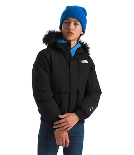 The North Face Teen McMurdo Hooded Jacket | Waterproof, Waterfowl Down Insulation, Relaxed Fit, TNF Black, Large | Amazon (US)