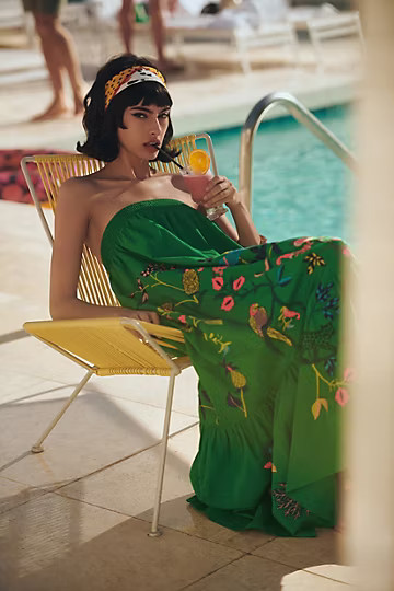 Ruffled Floral Maxi Dress | Anthropologie (US)