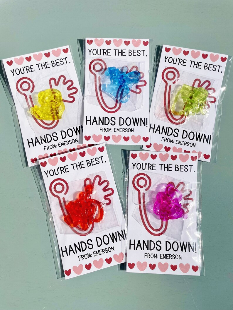Sticky Hands Valentines, School Valentines, Valentines for Class, Valentines for Students, Valent... | Etsy (US)