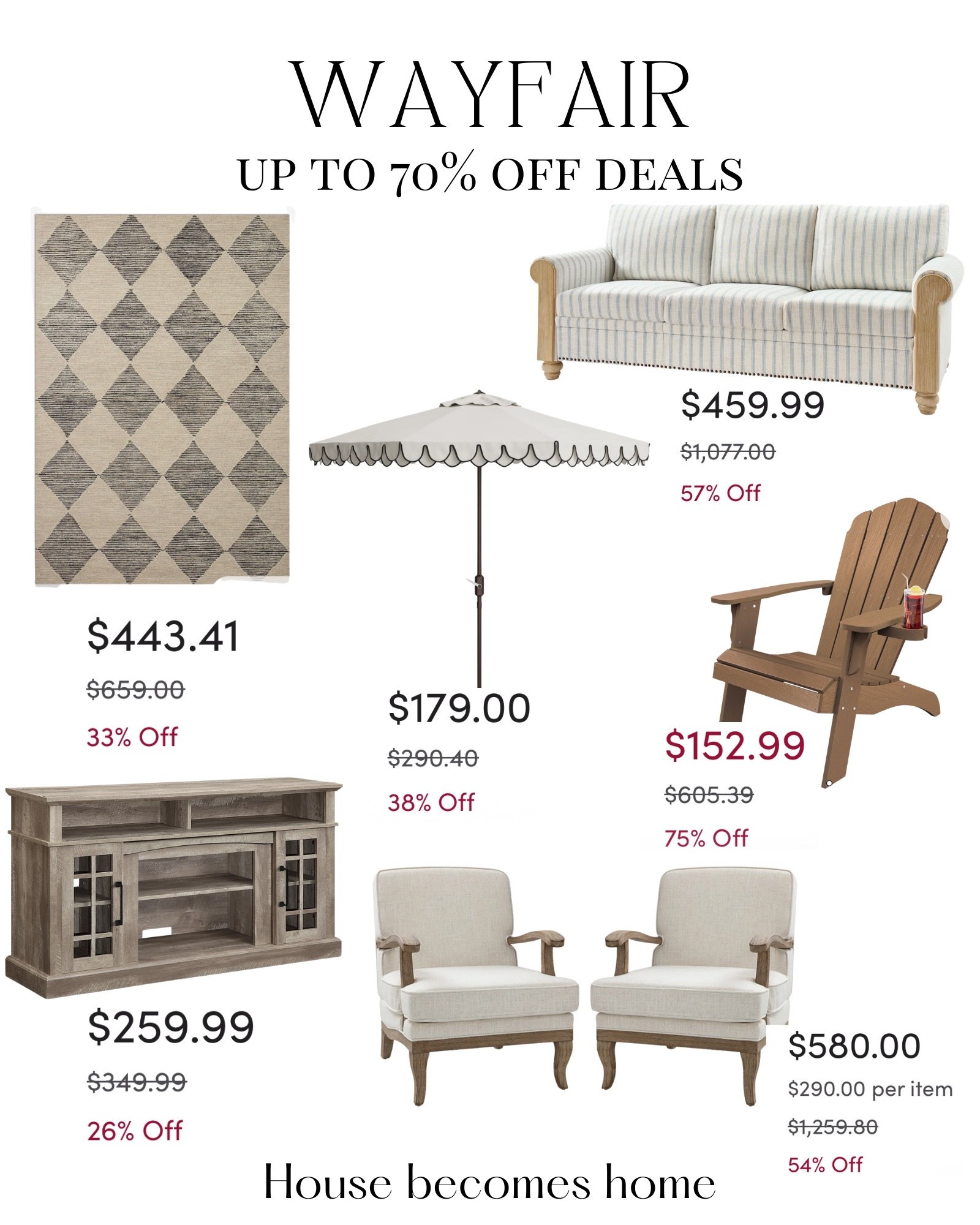 Wayfair deals! Up to 70% off!

#LTKHome #LTKSaleAlert #LTKSeasonal