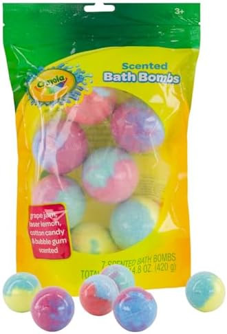 Crayola Colorful Scented Bath Bombs for Kids, Color You Bath Non-Toxic Bathbomb Fizzies for Boys ... | Amazon (US)