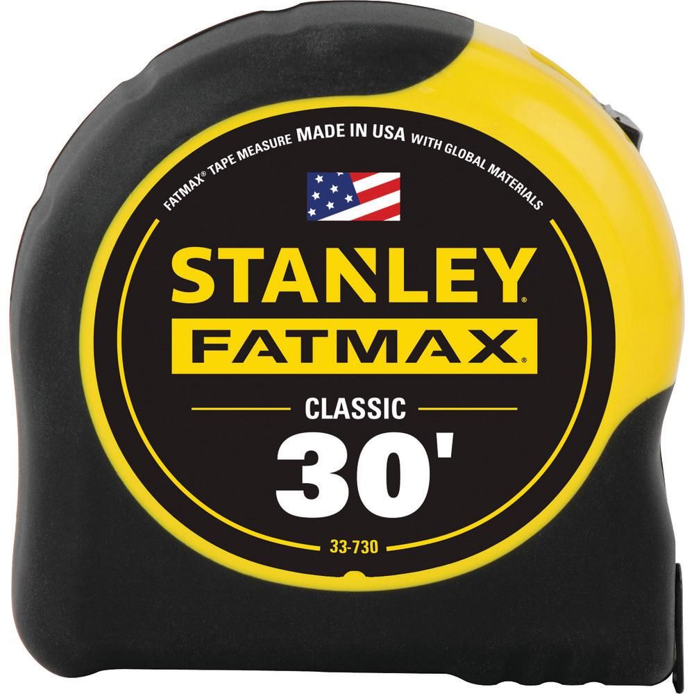 Stanley FATMAX 30 ft. x 1-1/4 in. Tape Measure-33-730X - The Home Depot | The Home Depot