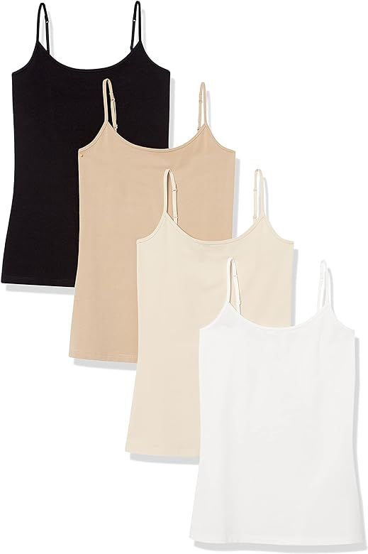 Amazon Essentials Women's 4-Pack Slim-Fit Camisole | Amazon (US)