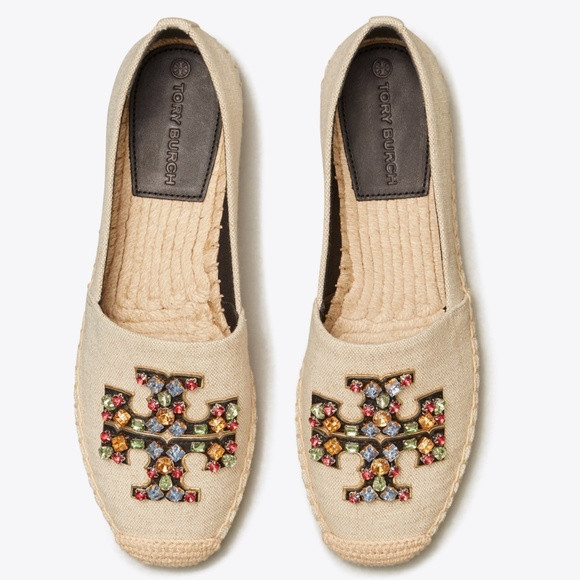 Price DROP$!~T BURCH~NEW Ines Jewel T Logo Espadr. | Poshmark