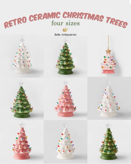 Retro ceramic Christmas trees from Target 🎯 
Four sizes: ornament, 6.575”, 14.5”, and 17.5”
#targetfinds 



#LTKHoliday #LTKfamily #LTKhome