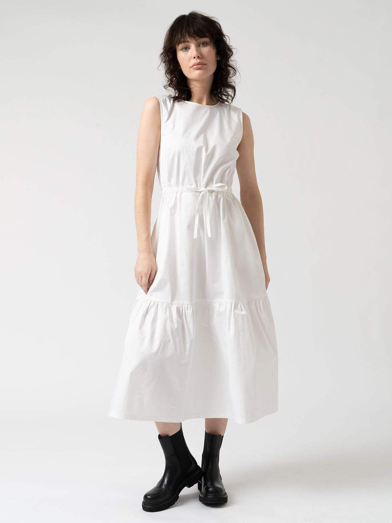 Kara Dress - White Broderie | Saint + Sofia (Global)