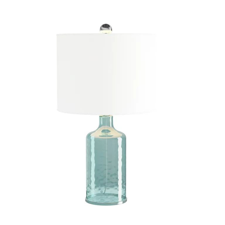 Glass Table Lamp  Accent Light with Open Base, LED Bulb, and Shade  Modern Lighting for Coast... | Walmart (US)