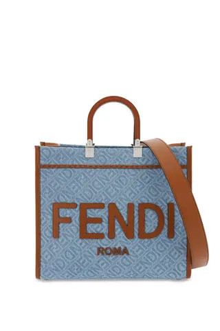 FENDI DENIM SUNSHINE MEDIUM TOTE BAG | Residenza725 US