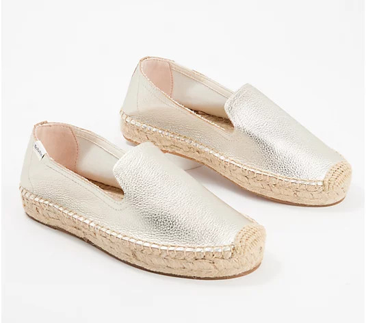 Soludos Leather Platform - Smoking Slippers | QVC