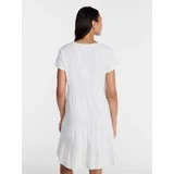 Time and Tru Women's Tiered Cotton Mini Dress with Short Sleeves, Sizes XS-XXXL | Walmart (US)