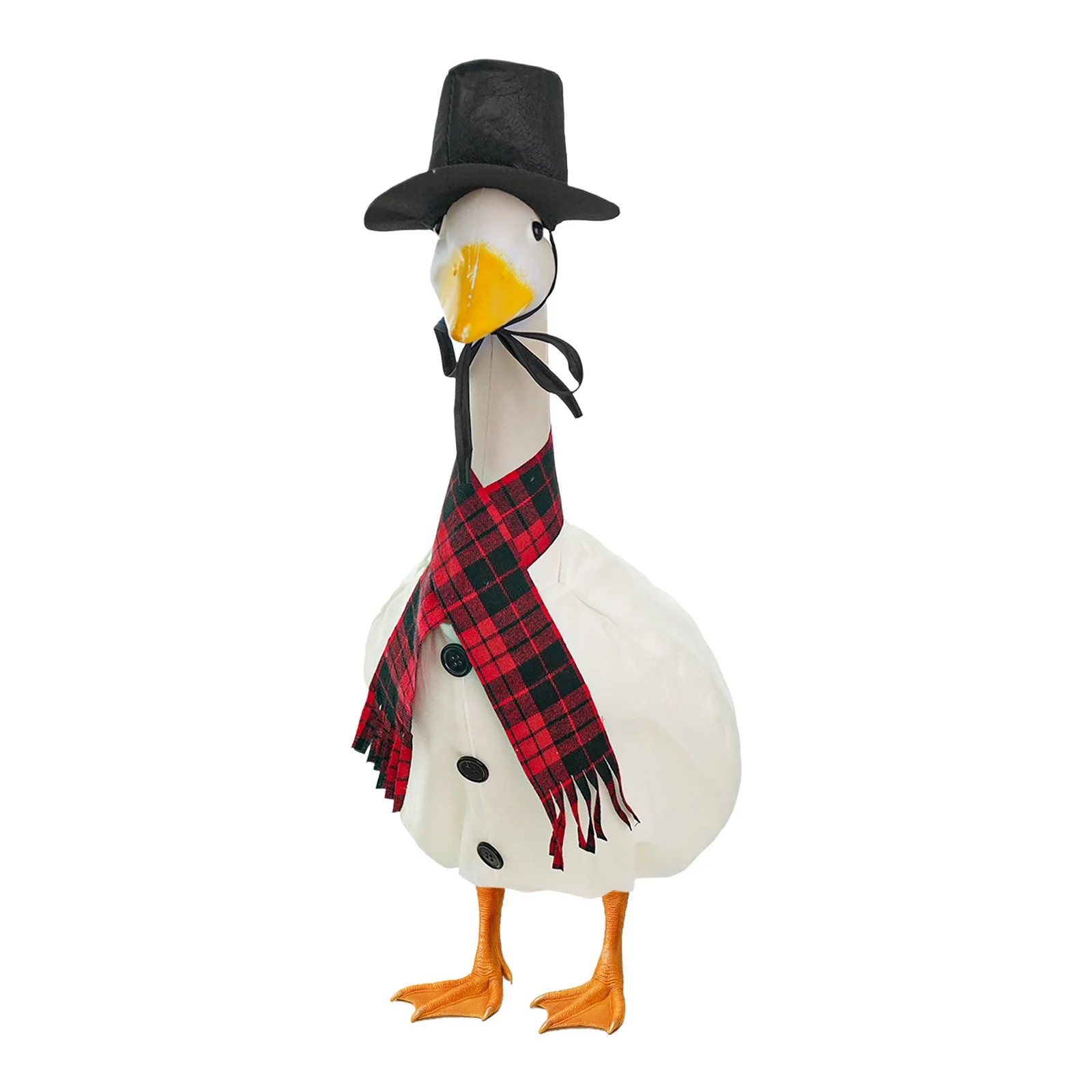 Christmas Goose Outfits Sweater Red Black Plaid Neckerchief Geese Outfit for Porch Goose Lawn Gee... | Walmart (US)