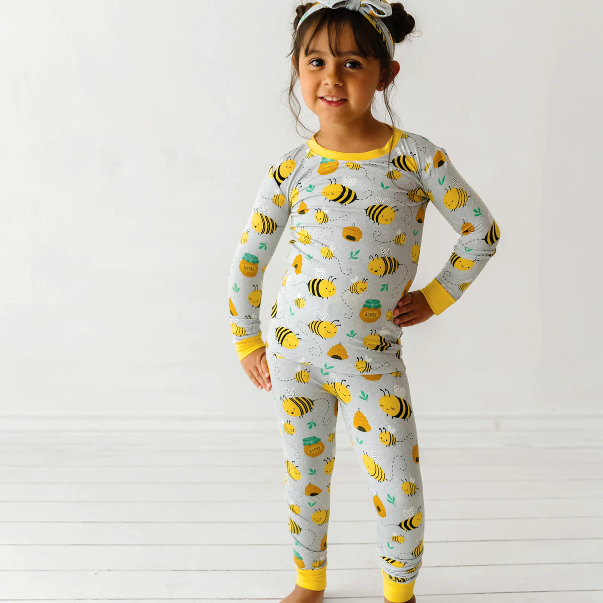 Bee Happy Two-Piece Pajama Set | Little Sleepies
