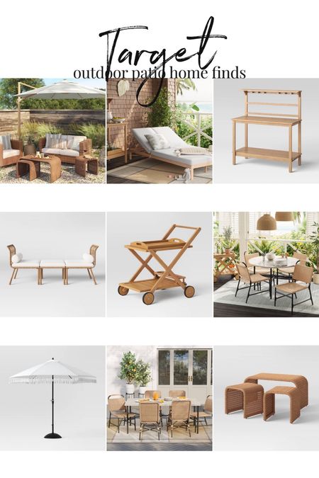 Outdoor patio home finds from Target. Neutral and on trend—add color with pillows and rugs or keep a monochrome look—these work with all styles! Affordable and stylish and durable for outdoor wear. Target home finds.

#LTKhome #LTKFind