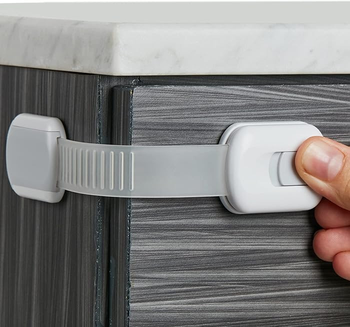 Child Safety Strap Locks (8-Pack) Baby Locks for Cabinets and Drawers, Toilet, Fridge & More. 3M ... | Amazon (US)