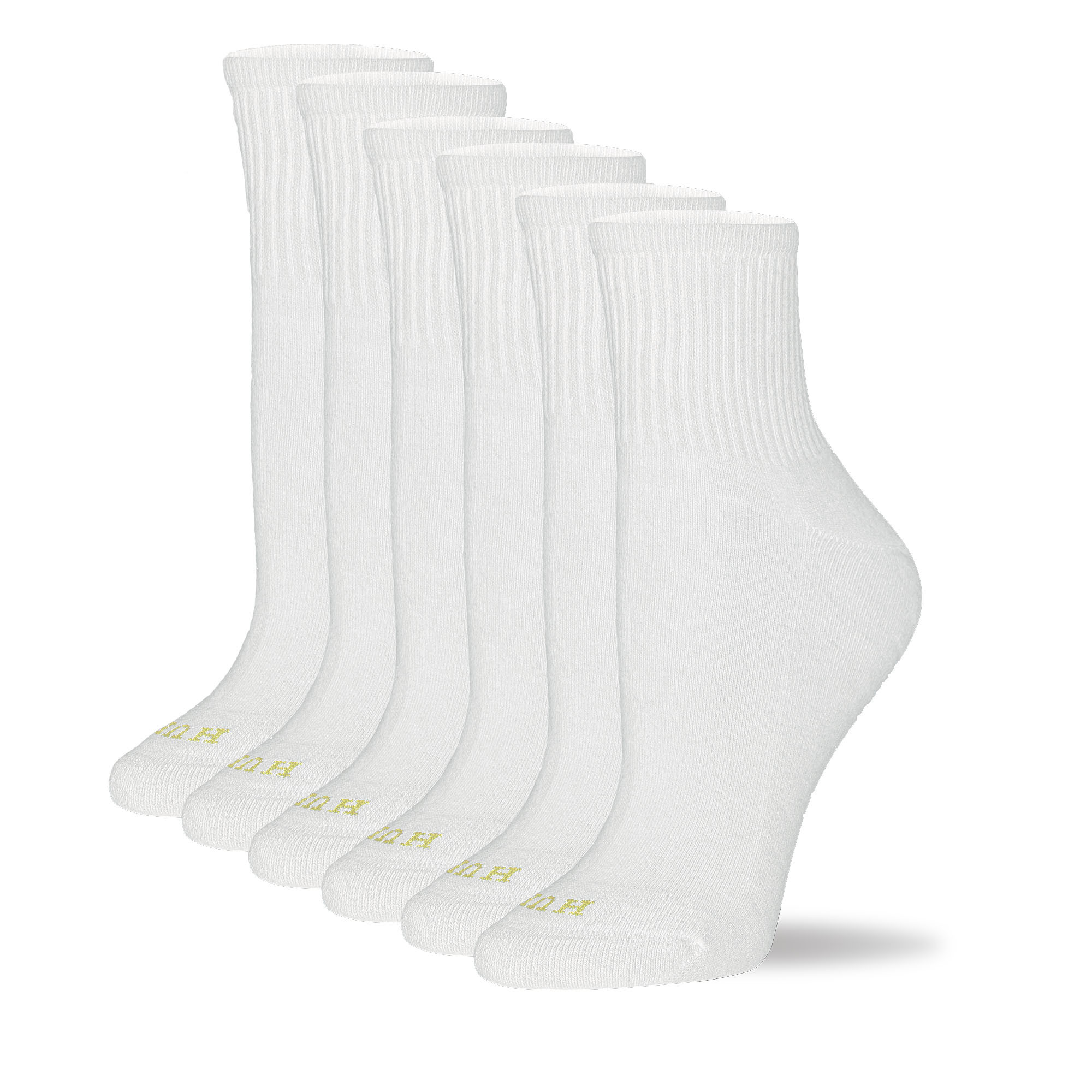 HUE Mini Crew Sock 6 Pair Pack - White One Size | HUE