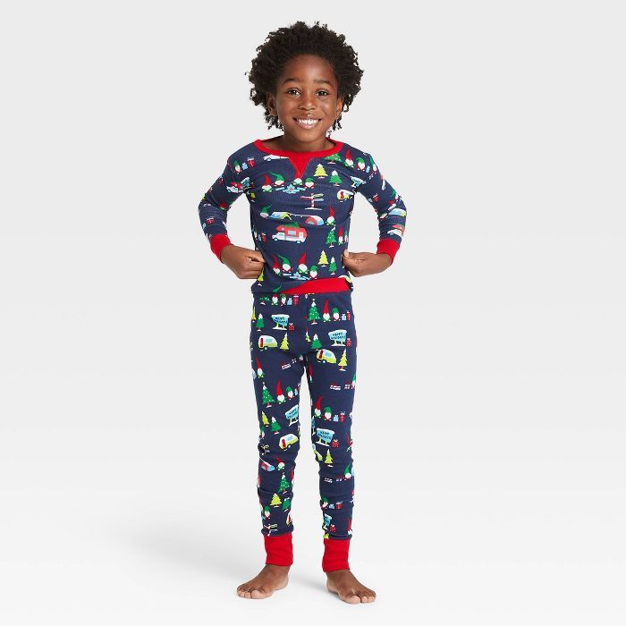 Toddler Holiday Gnome Print Matching Family Pajama Set - Wondershop™ Navy | Target