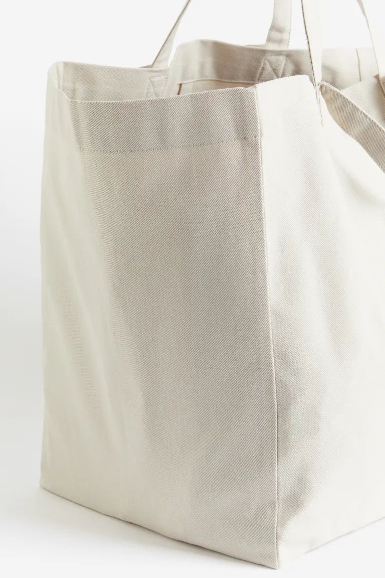 Cotton Canvas Beach bag - Light beige - Home All | H&M US | H&M (US + CA)