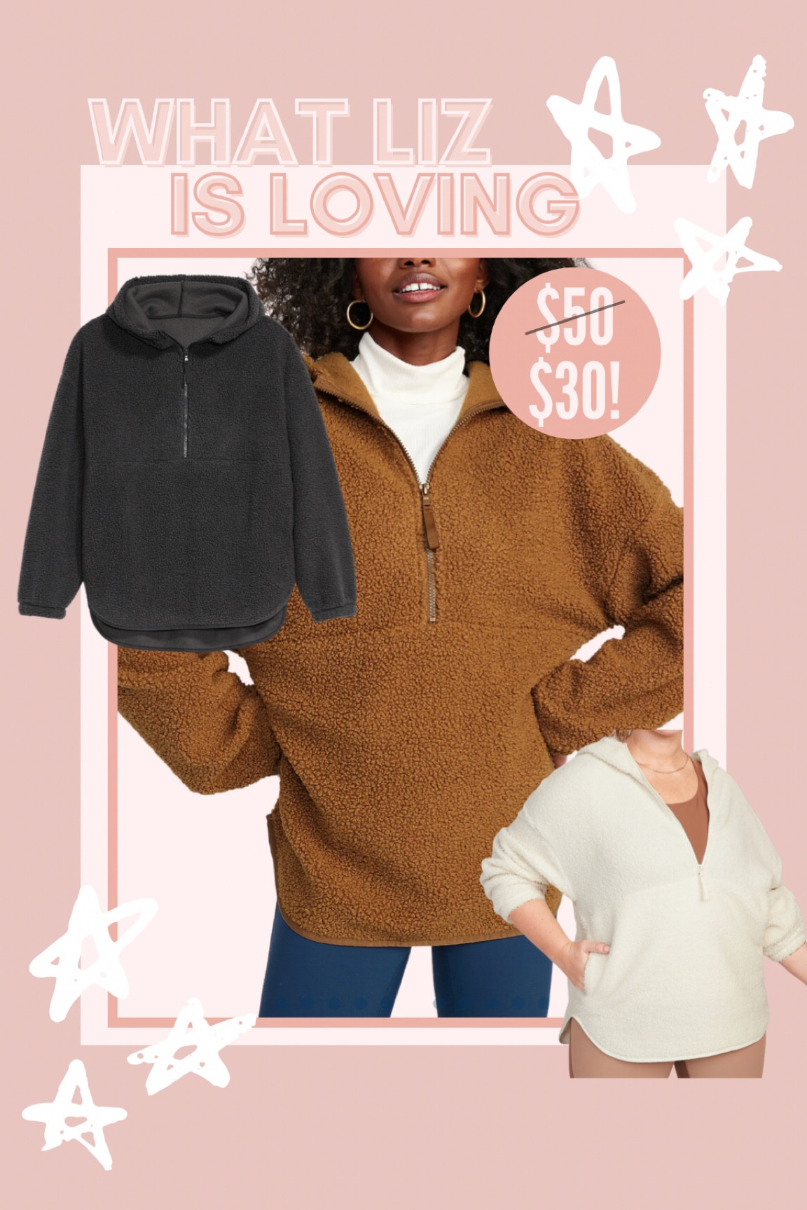Cozy Sherpa Half-Zip Tunic Hoodie … curated on LTK