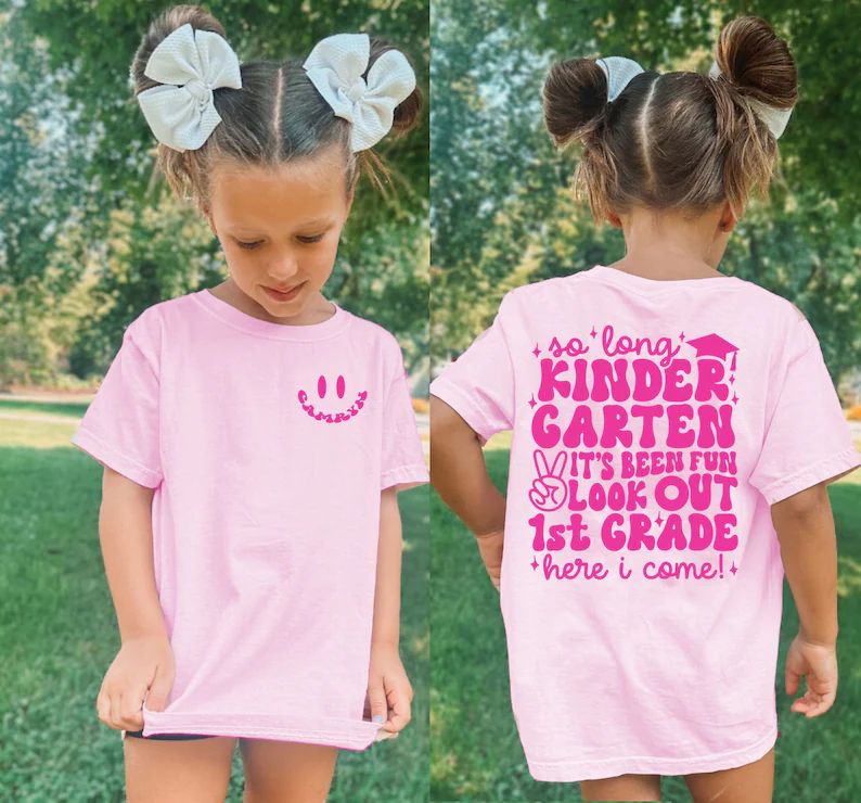 Kindergarten Graduation Shirt, With Name, Kids Comfort Colors® Tshirt, Graduation Gift, for Boys... | Etsy (US)