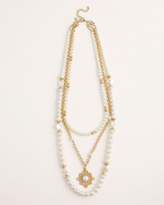 Convertible Faux-Pearl Multi-Strand Necklace | Chico's