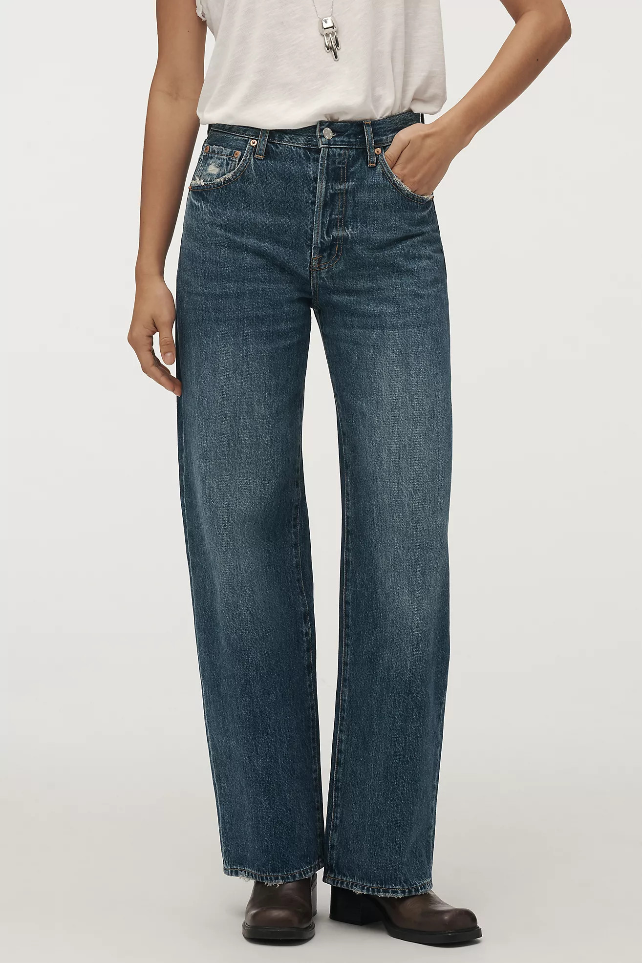 Pistola Tate High-Rise Wide-Leg Jeans | Anthropologie (US)