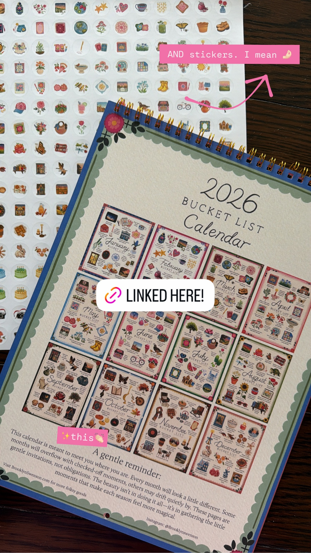 Paper calendar girl forever ✋🏻 I just got my new 2026 wall calendar and LOVE the whimsical and adorable monthly bucket list illustrations for simple ideas to enjoy the little things throughout the month 😍

#LTKmomlife #LTKHome