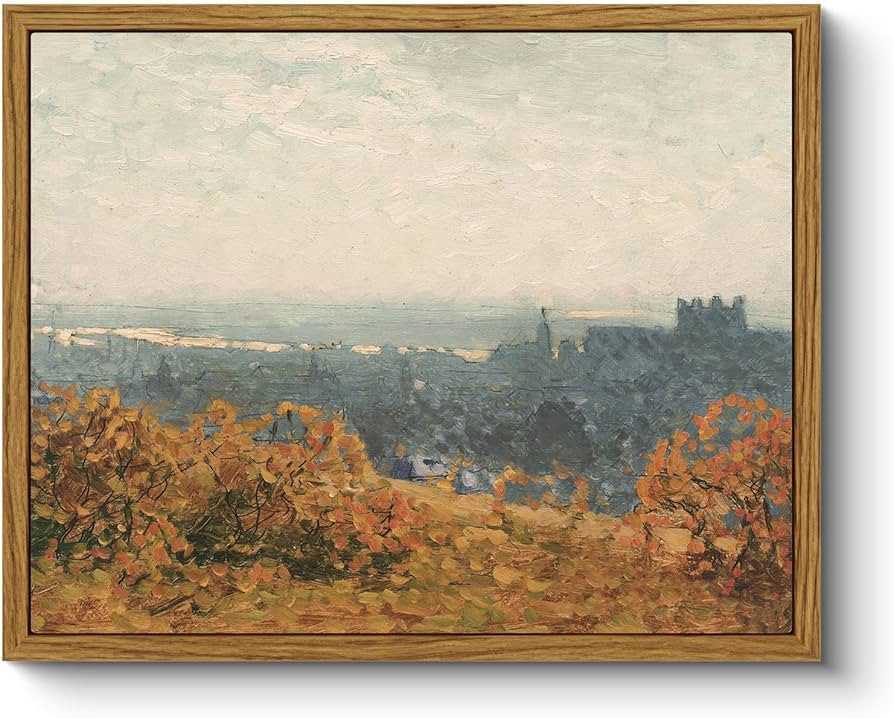 ARPEOTCY Vintage Framed Landscape Wall Art, Living Room Bedroom Country Fall Scenery Art Decor, C... | Amazon (US)