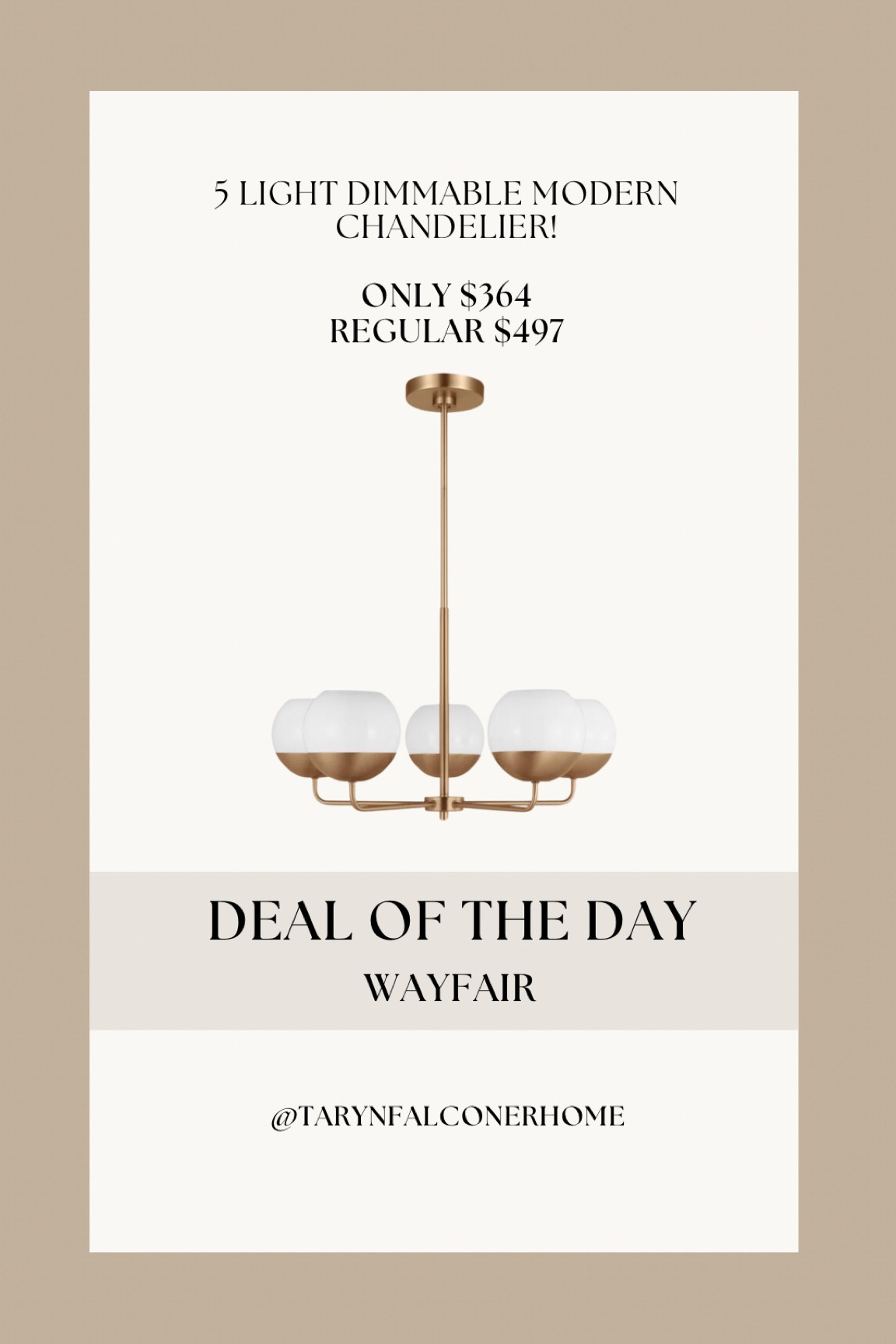 ON SALE! This 5 light dimmable modern chandelier!

#chandelier #lighting #onsale #modernhome #homefind #moodlighting #light

#LTKcasa #LTKstyletip

#LTKHome #LTKSaleAlert