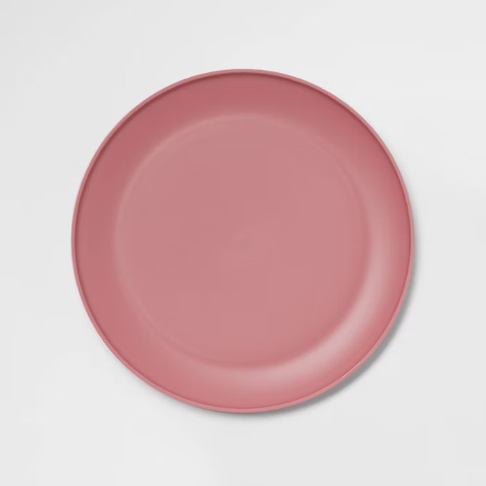 10.5" Plastic Dinner Plate Pink - Room Essentials™ | Target