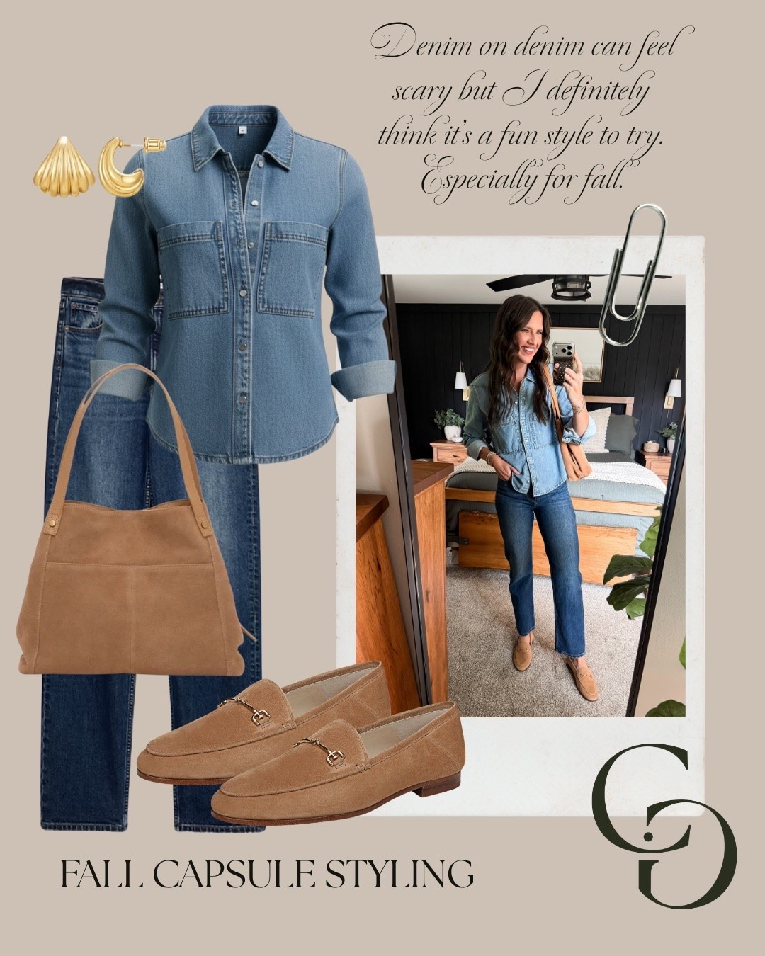 Fall capsule styling

Top - medium 
Jeans - 26 regular