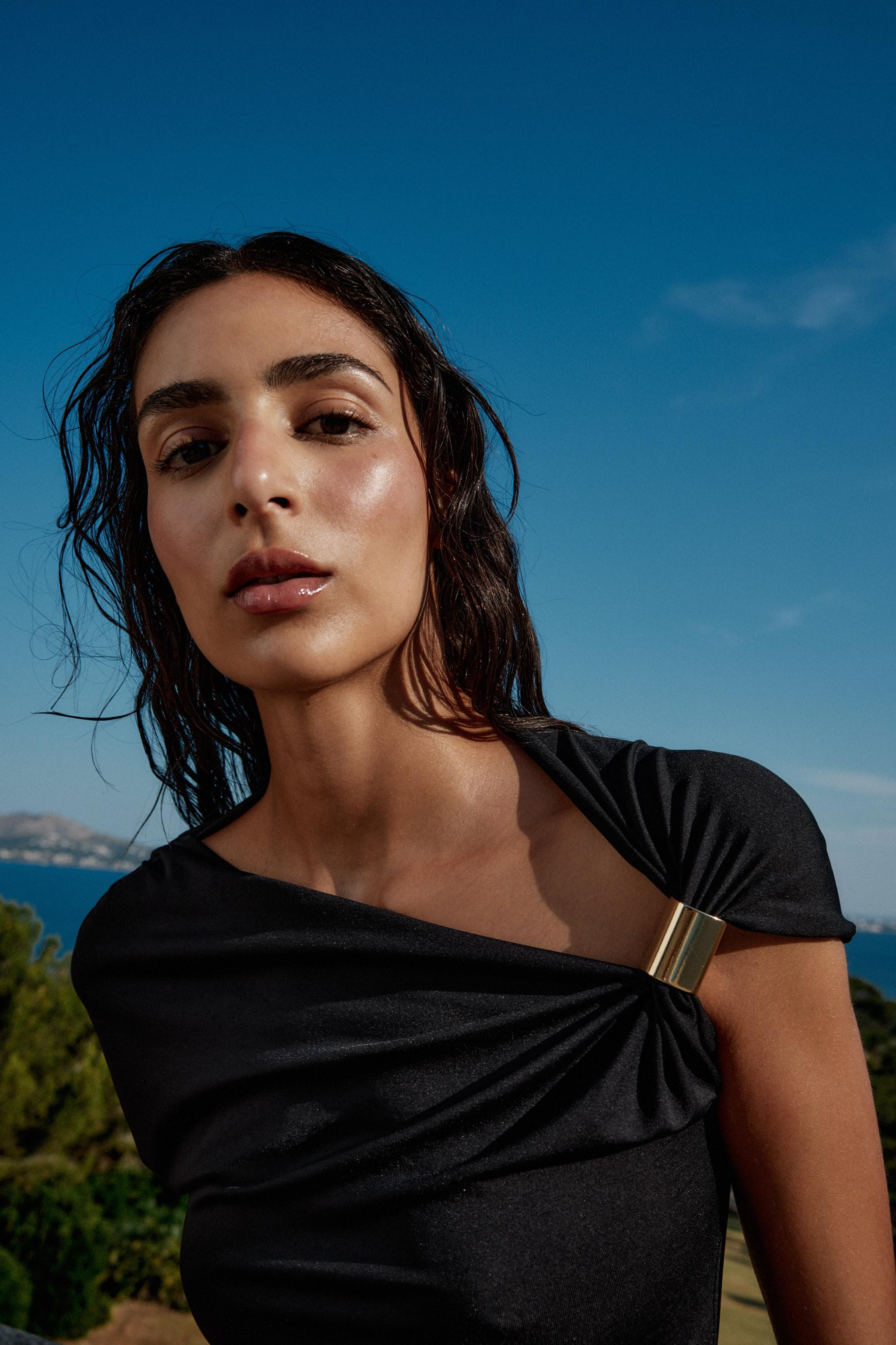 ASYMMETRIC POLYAMIDE TOP | Zara UK