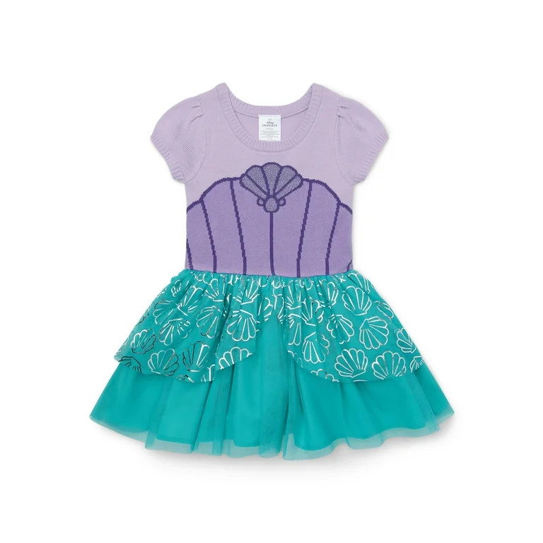 Disney Princess Toddler Girl Ariel Cosplay Dress, Sizes 12M-5T | Walmart (US)