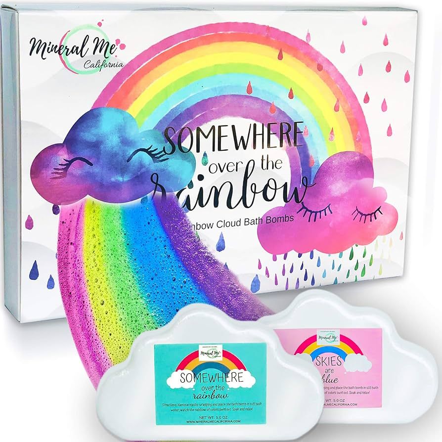 Rainbow Bath Bombs for Kids - All Natural Magic Rainbow BathBombs with Organic Ingredients, Moist... | Amazon (US)