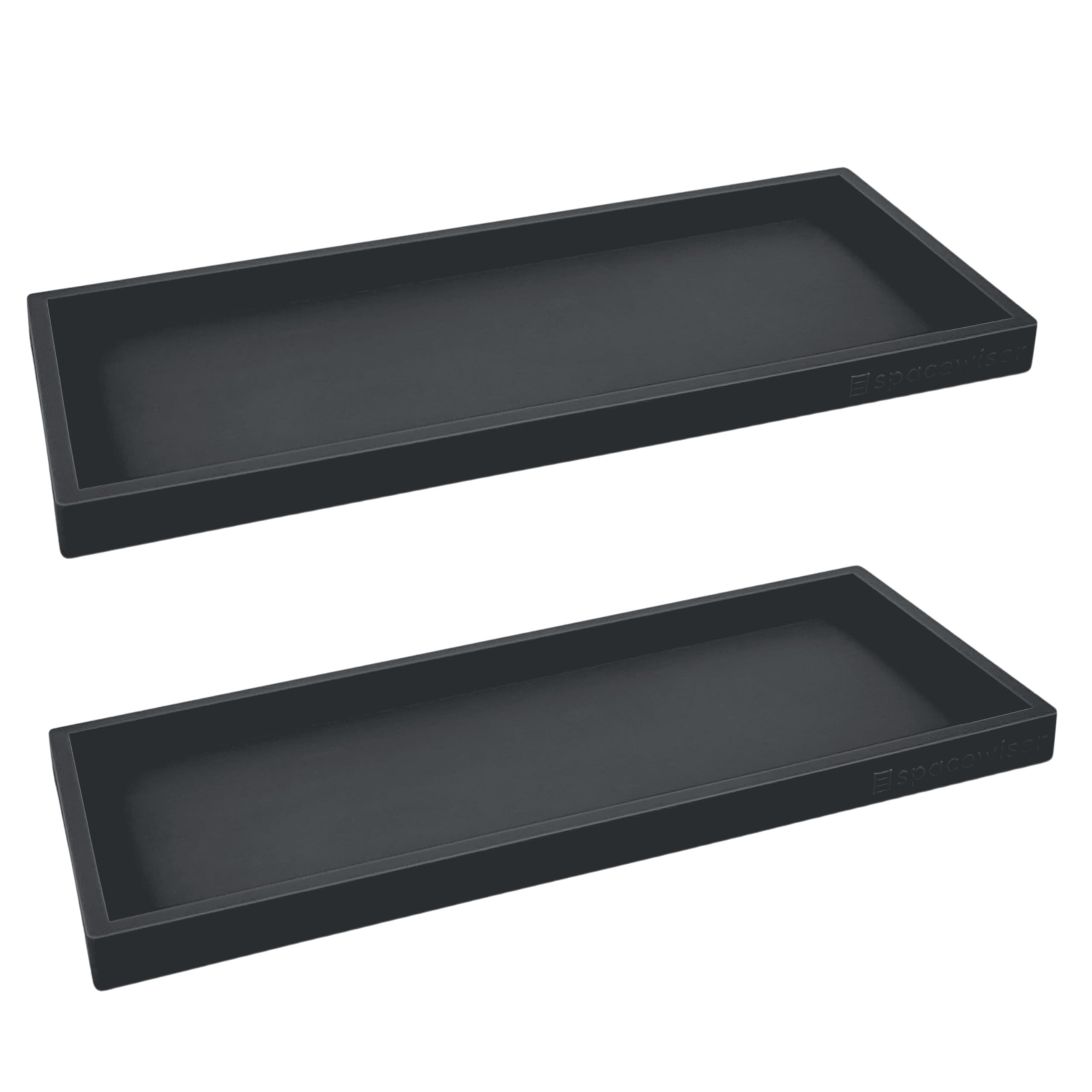 Countertop and Vanity Tray - 2 PC Large 11.7" Silicone Bathroom Tray, Counter Organizer, Dish Soa... | Amazon (US)