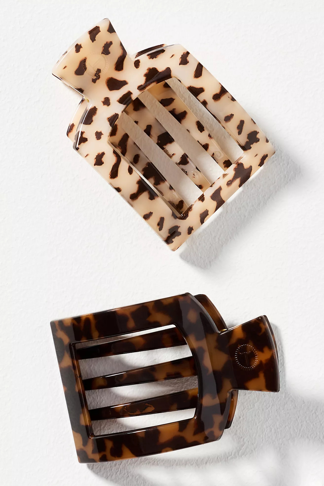 TELETIES Flat Square Hair Claw Clips, Set of 2 | Anthropologie (US)