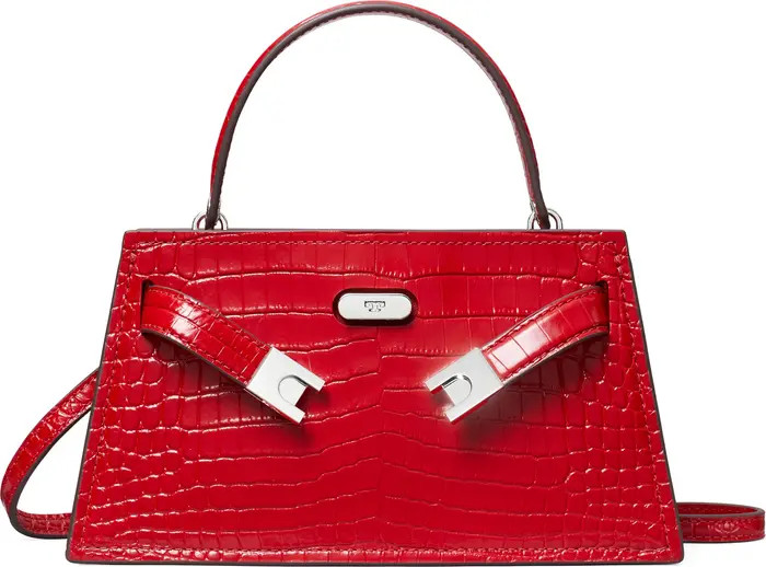 Mini Lee Radziwill Croc Embossed Leather Satchel | Nordstrom