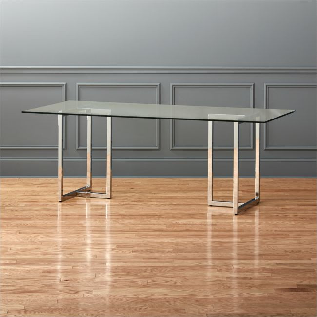 Silverado Chrome 80" Rectangular Dining Table | CB2