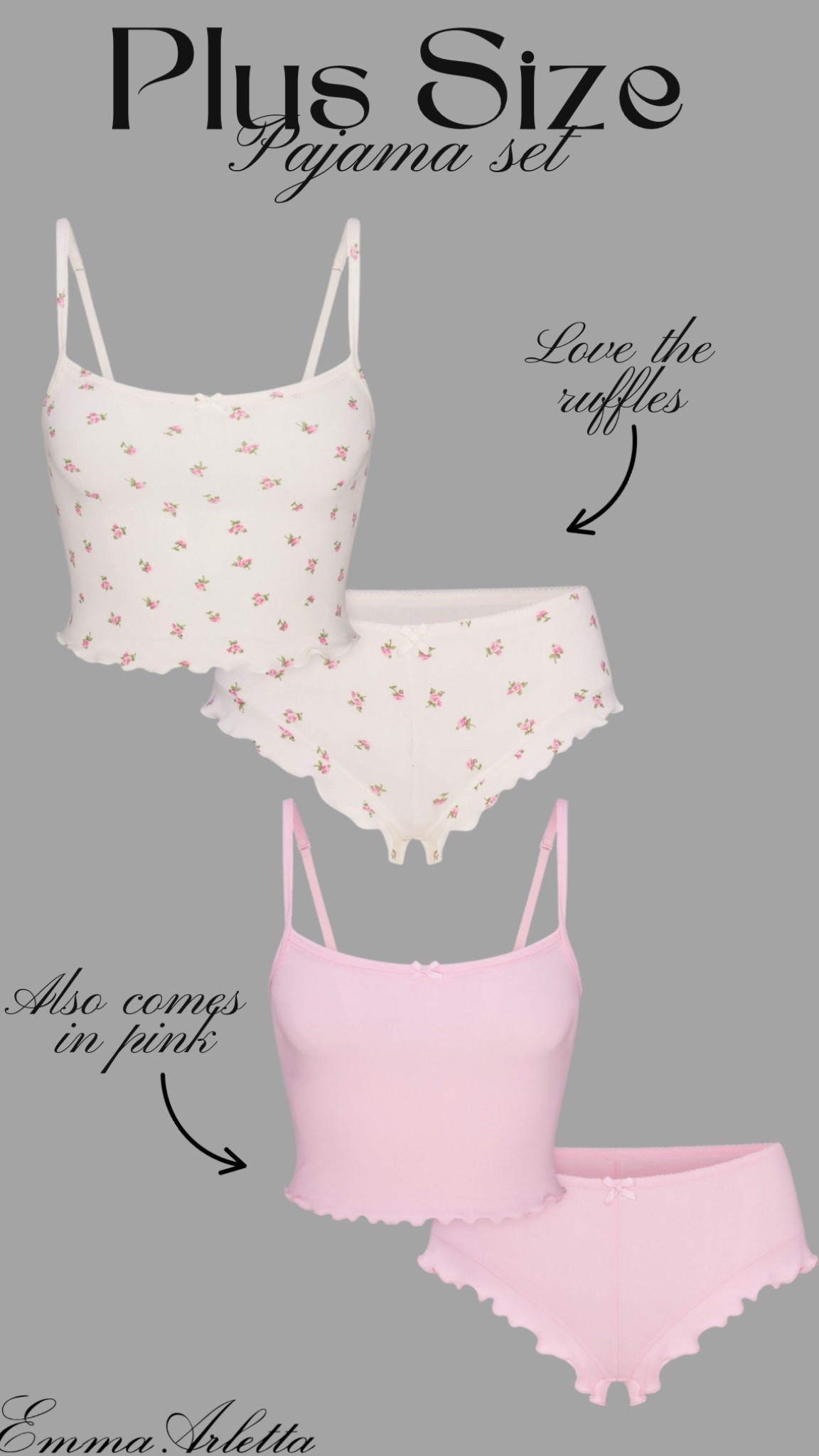 My new fav pajama set!! Makes me feel so cute & sexyyyy 🌸☁️

Pajamas, pj set, women’s pajamas, loungewear, skims 


#LTKPlusSize #LTKStyleTip