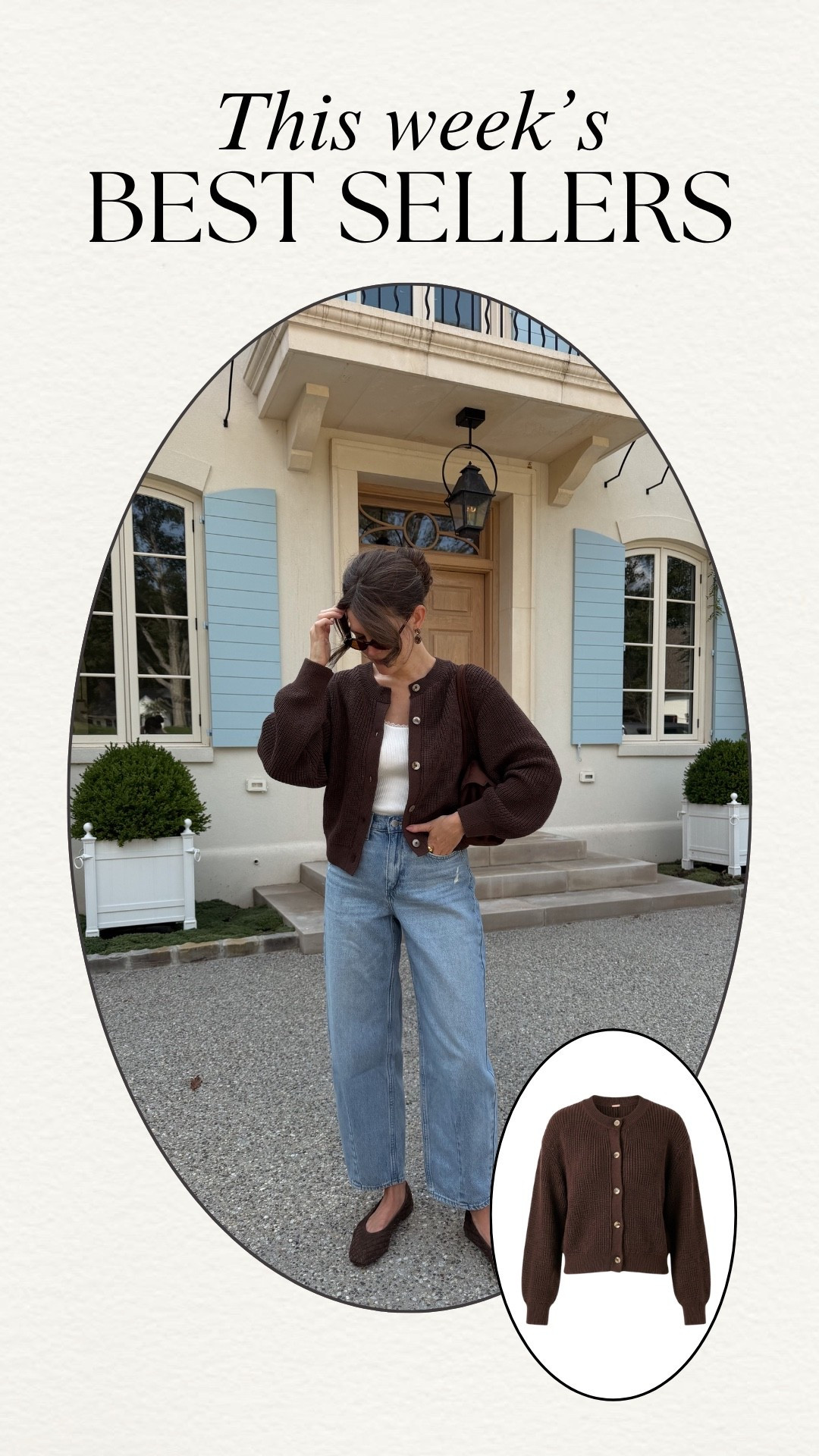 This Free People cardigan was a weekly best seller and is the perfect shade of brown to transition into fall - also love it tied around the shoulders. And you will never believe the price of these Target jeans!

#LTKmomlife #LTKootd #LTKxMadewell
