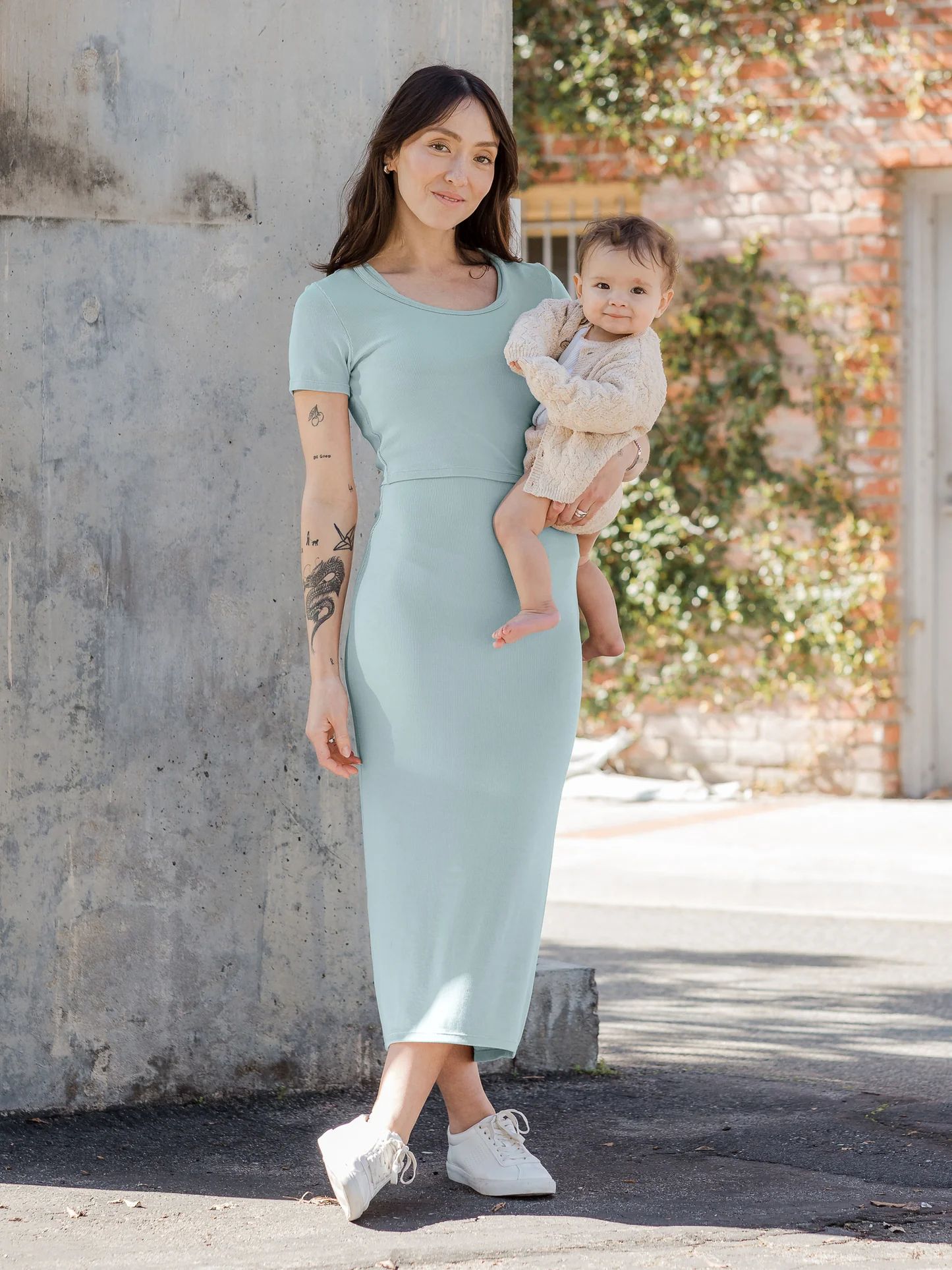 Olivia Ribbed Bamboo 2-in-1 Maternity & Nursing Dress | Black - Kindred Bravely | Kindred Bravely