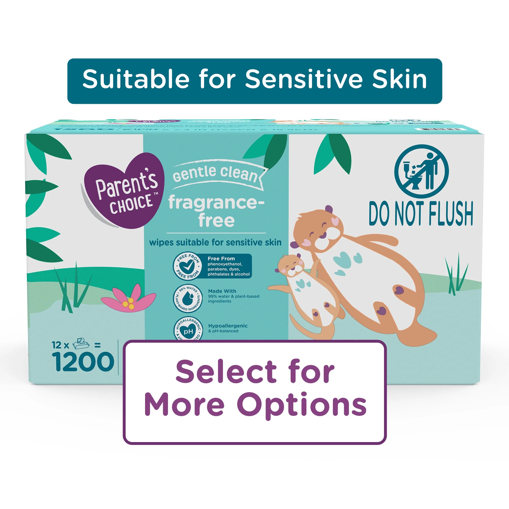 Parents Choice Fragrance-Free Baby Wipes, 1200 Count (Select for More Options) HSA/FSA Eligible -... | Walmart (US)