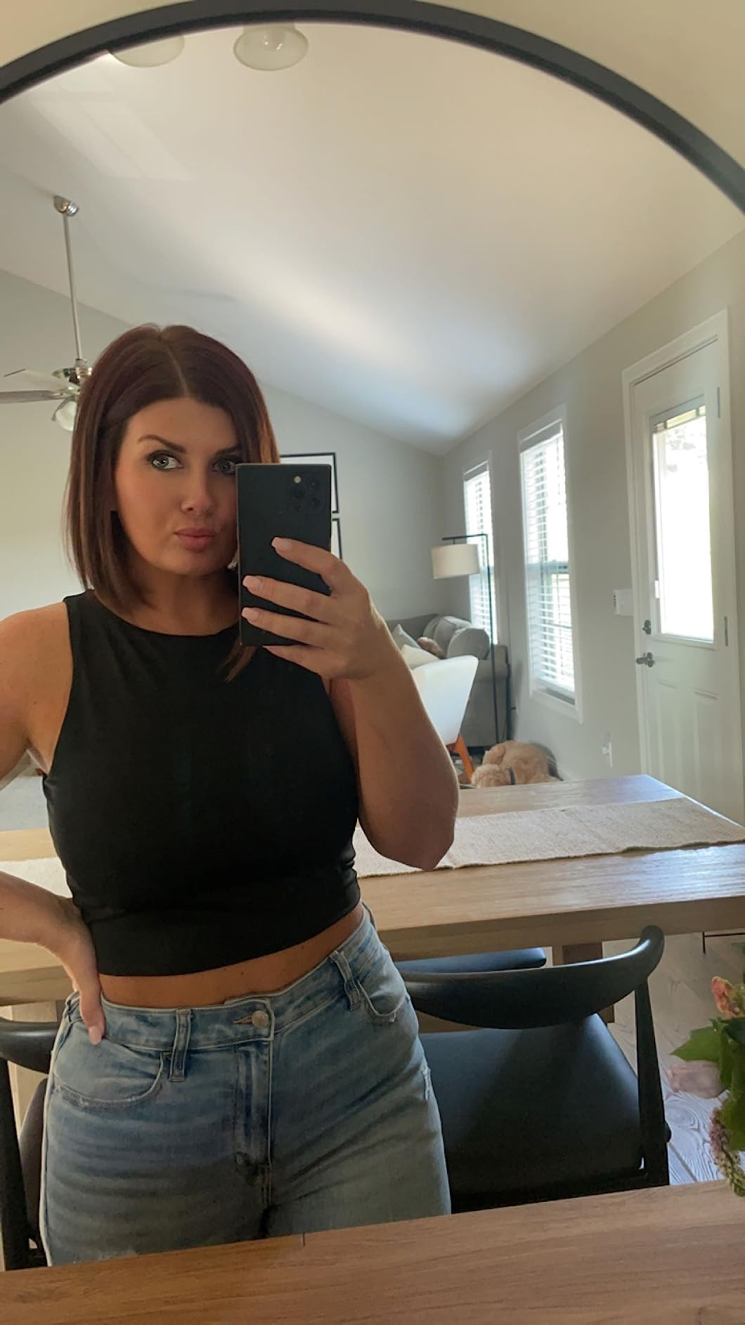 GEMBERA Women's High Neck Crop Tops Basic Racer Back Cropped Tank Sleeveless Shirts | Amazon (US)